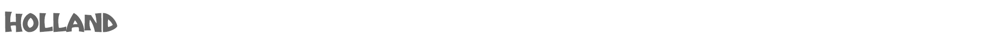 Sample characters Holland Font